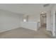 Upstairs hallway with neutral paint and carpet flooring at 8217 De Haven Street, Orlando, FL 32832