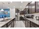 Modern kitchen with stainless steel appliances and granite countertops at 2428 Dubai St, Kissimmee, FL 34747