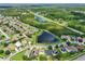 Aerial view of neighborhood with pond at 2548 Lyndscape St, Orlando, FL 32833