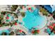 Aerial view of resort-style pool and surrounding amenities at 4424 Kaipo Rd, Davenport, FL 33897