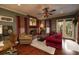 Cozy living room with fireplace, hardwood floors, and comfortable seating at 503 N Summerlin Ave, Orlando, FL 32803