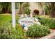 Charming welcome sign with seagull figurines and landscaping at 4423 Nottoway Dr, Leesburg, FL 34748