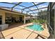 Relaxing pool area with screened enclosure and spacious patio at 4423 Nottoway Dr, Leesburg, FL 34748