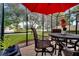 Enjoy dining alfresco on this screened patio at 12203 Pasha Ln, Orlando, FL 32827