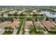 Aerial view of a luxury waterfront community at 12203 Pasha Ln, Orlando, FL 32827