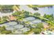 Six well-maintained tennis courts in a scenic setting at 12203 Pasha Ln, Orlando, FL 32827