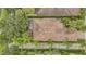 Top-down view of a single-Gathering house and surrounding landscape at 12203 Pasha Ln, Orlando, FL 32827