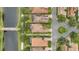 Aerial view of community with water features at 12203 Pasha Ln, Orlando, FL 32827
