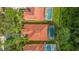 Aerial view of houses and private pools at 1031 Marcello Blvd, Kissimmee, FL 34746