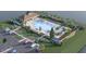 Aerial view of community pool and cabana at 3849 Malawi Trl, Saint Cloud, FL 34772