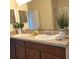 Double vanity bathroom with beige countertop at 2652 Carrickton Cir, Orlando, FL 32824