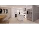 Modern kitchen with island and stainless steel appliances at 2985 Sw 173Rd Place Rd, Ocala, FL 34473