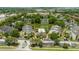 Aerial view of apartment community by a lake with pool and parking at 1932 Lake Atriums Cir # 86, Orlando, FL 32839