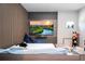 bedroom with a TV and beanbag chair at 8324 Ludington Cir, Orlando, FL 32836