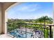 Private balcony overlooking the pool and golf course at 415 Muirfield Loop, Reunion, FL 34747