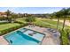 Private pool and spa with plenty of lounge space at 415 Muirfield Loop, Reunion, FL 34747