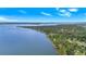Aerial view of lakefront community and shoreline at 17279 Peggy Ave, Mount Dora, FL 32757