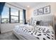 King-size bed in a bedroom with Dalmatian decor at 5887 High Seas Dr, Orlando, FL 32821