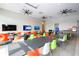 Bright community room with tables and chairs at 5887 High Seas Dr, Orlando, FL 32821