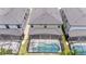 Aerial view of houses with pools and screened enclosures at 5887 High Seas Dr, Orlando, FL 32821