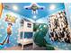 Playful Toy Story-themed bedroom with a bunk bed and slide at 5887 High Seas Dr, Orlando, FL 32821