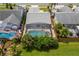 Aerial view showcasing house with pool and spa at 4704 Cheyenne Point Trl, Kissimmee, FL 34746
