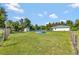 Large backyard with above-ground pool, shed and fenced area at 10604 Se 146Th Ln, Summerfield, FL 34491