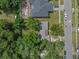 Aerial view showing house, yard, pool under construction, and neighborhood at 233 S 4Th St, Lake Mary, FL 32746