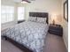 Guest bedroom with queen bed and decorative bedding at 320 Henley Cir, Davenport, FL 33896