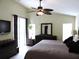 Spacious Primary bedroom with sliding glass doors leading to a private patio at 320 Henley Cir, Davenport, FL 33896