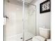 Shower stall with glass enclosure and white tile at 1458 Rolling Fairway Dr, Davenport, FL 33896