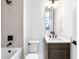 Modern bathroom with updated vanity and shower at 2122 Whitney Marsh Aly, Orlando, FL 32804