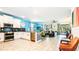 Open kitchen with stainless steel appliances and an island at 2965 Protagonist St, Kissimmee, FL 34746
