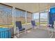 Relaxing screened porch with comfortable seating at 5716 Lakeside Landings Blvd, Winter Haven, FL 33881