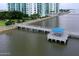 Community waterfront dock with gazebo at 231 Riverside Drive # 101-1, Holly Hill, FL 32117