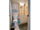 Clean bathroom with single vanity and shower/tub combo at 4175 S Atlantic Ave # 1020, New Smyrna Beach, FL 32169