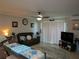 Living room with comfortable seating and beach decor at 3700 S Atlantic Ave # 407, New Smyrna Beach, FL 32169