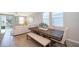 Casual dining area adjacent to kitchen with wooden table and bench at 2370 Brassie Ct, Winter Haven, FL 33884