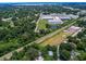 Aerial view showcasing the property's location near water and city at 1129 Crestview Ave, Lakeland, FL 33805