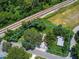 Aerial view of property near railroad at 1129 Crestview Ave, Lakeland, FL 33805