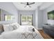 King-size bed and large window in this bright Primary bedroom at 2213 San Vittorino Cir # 106, Kissimmee, FL 34741