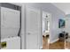 Stackable washer and dryer tucked away in this convenient laundry room at 2213 San Vittorino Cir # 106, Kissimmee, FL 34741