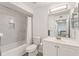 Clean bathroom with marble shower and white vanity at 14037 Fairway Island Dr # 233, Orlando, FL 32837