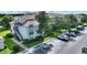 Aerial view of condo building, showing building and parking at 14037 Fairway Island Dr # 233, Orlando, FL 32837