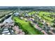 Aerial view showcasing condo building and surrounding area at 14037 Fairway Island Dr # 233, Orlando, FL 32837