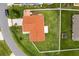 Aerial view showing house and large backyard at 137 Birmingham Dr, Kissimmee, FL 34758