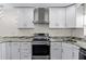 Modern kitchen with stainless steel appliances and granite countertops at 137 Birmingham Dr, Kissimmee, FL 34758