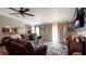 Spacious living room with comfortable seating and a large window at 22545 Orange Blossom Ln, Eustis, FL 32736