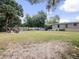 Large backyard with a pool, patio, and spacious grassy area at 22545 Orange Blossom Ln, Eustis, FL 32736