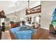 Open living space with hardwood floors and high ceilings at 102 Via Duomo, New Smyrna Beach, FL 32169
